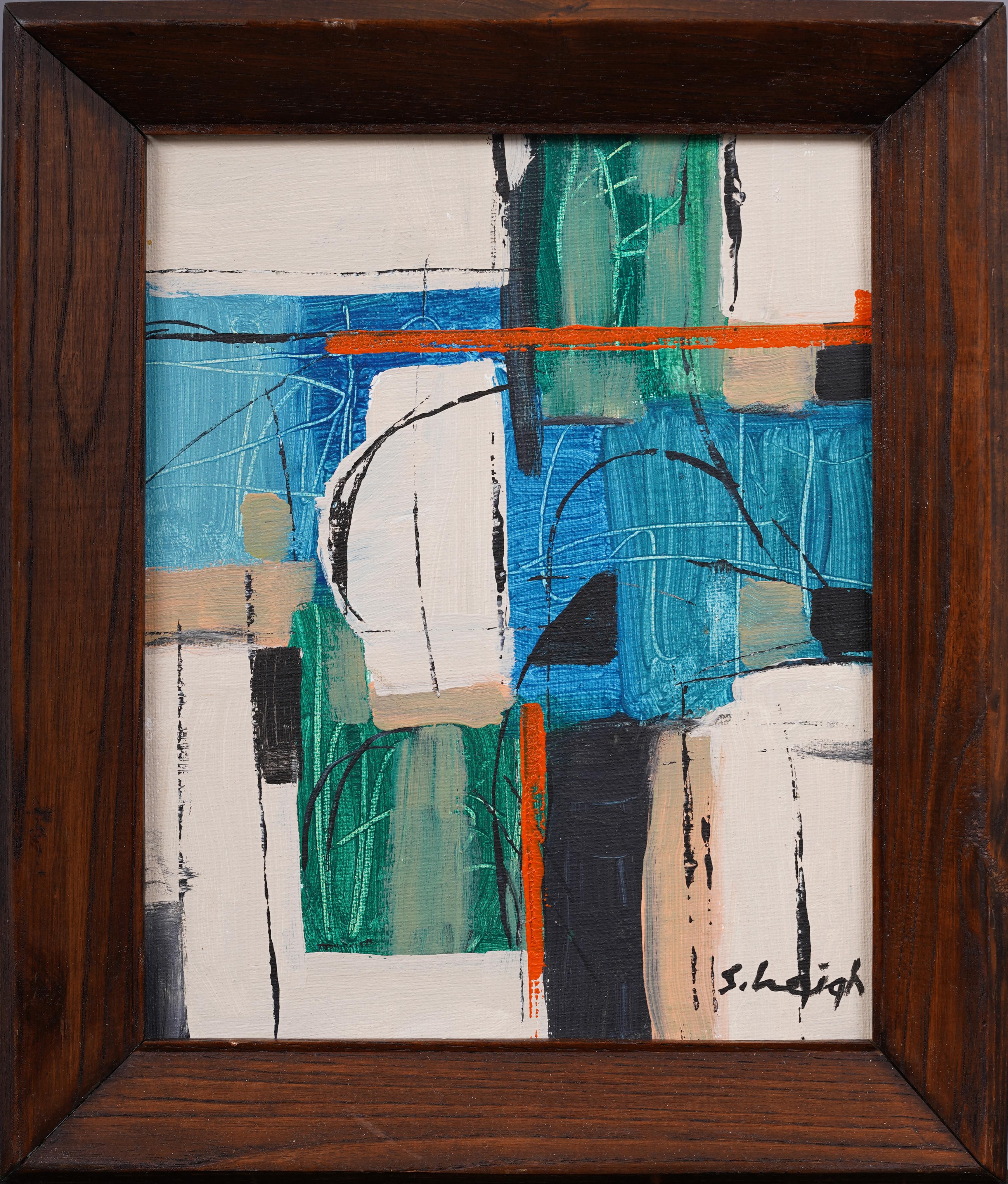 Importante opera di espressionismo astratto modernista contemporaneo con cornice  Pittura a olio - Painting di Stephen Heigh
