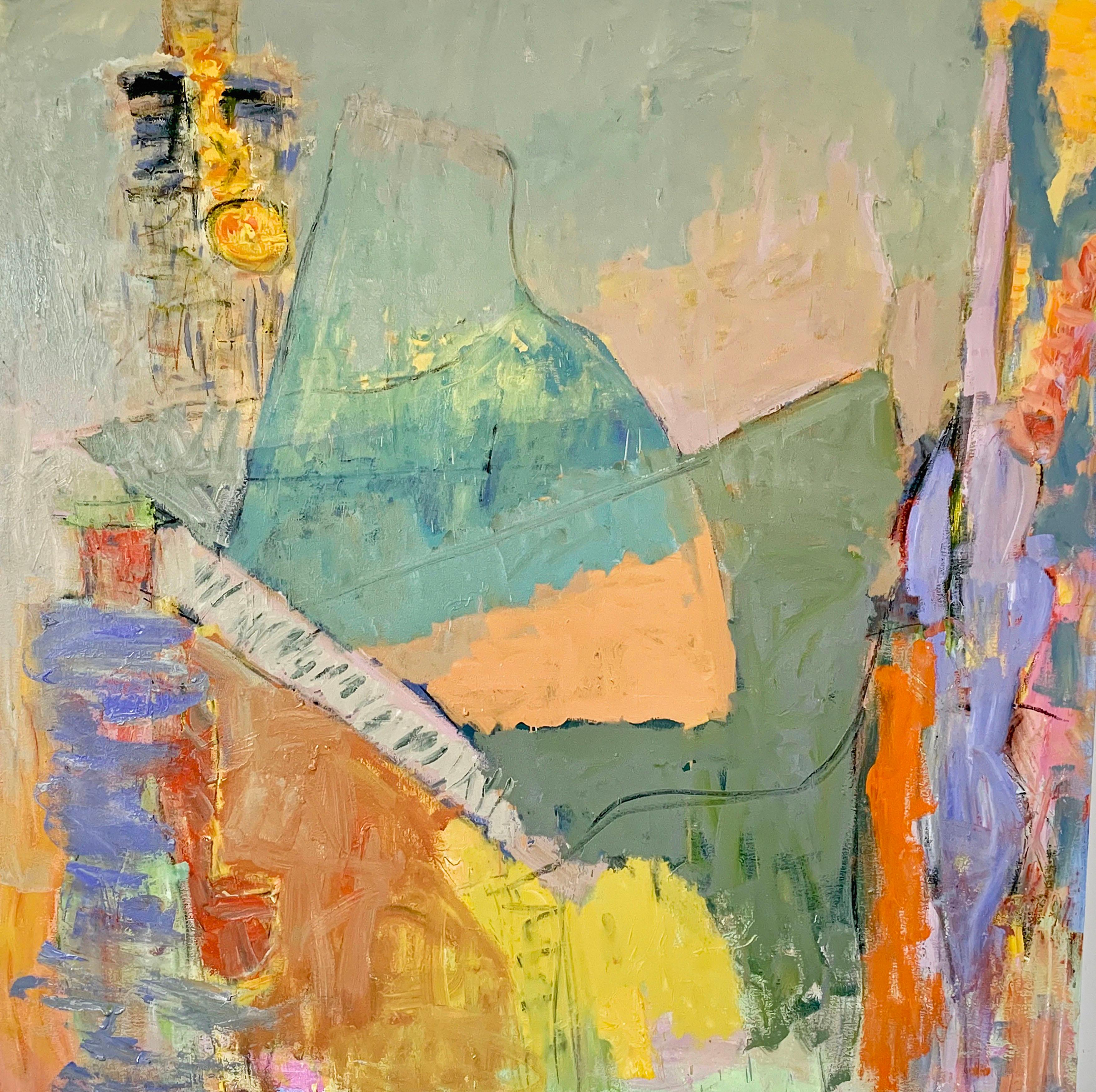 Liberace meets Ornette / oil on canvas musically inspired lush color