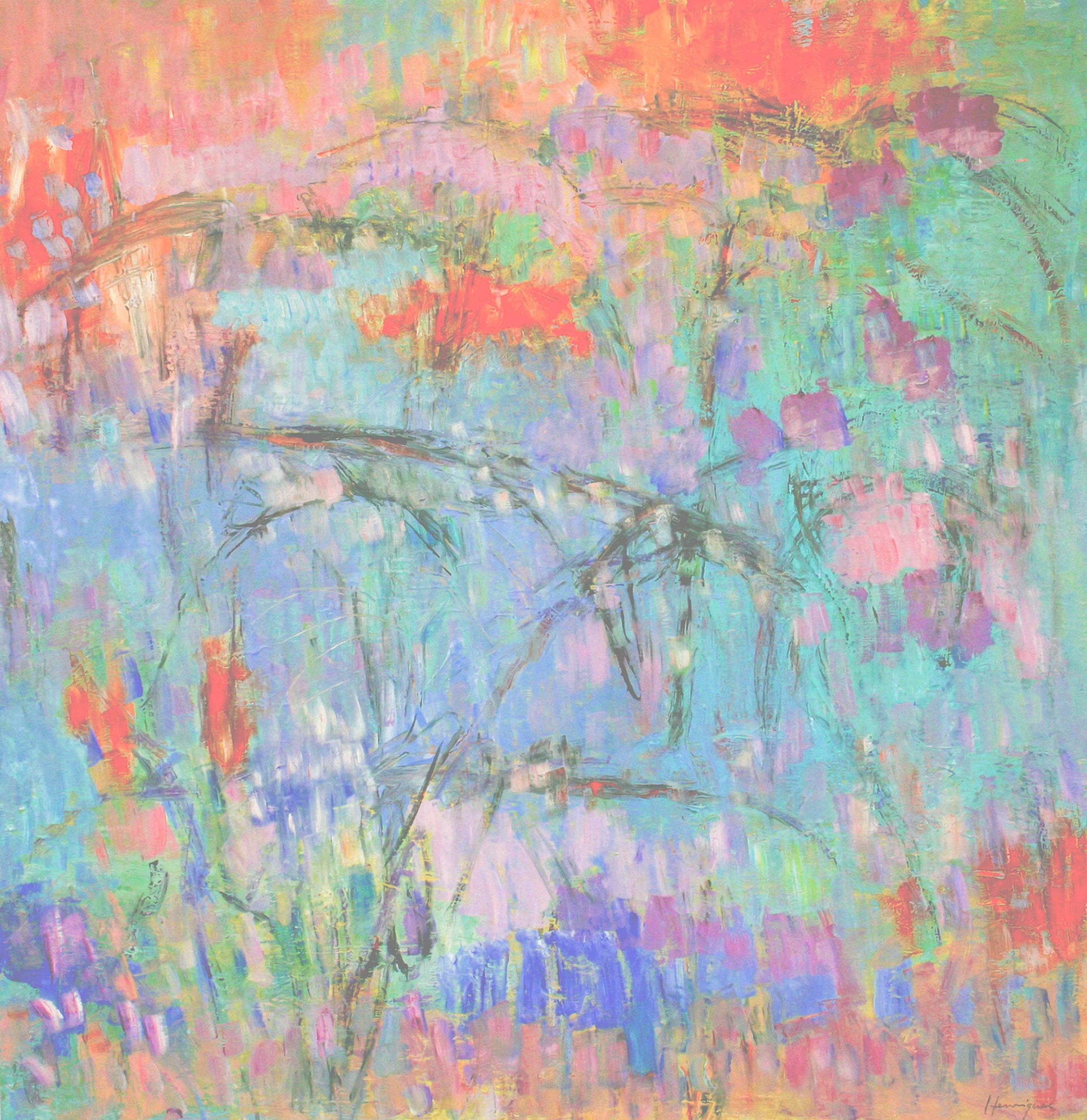 Stephen Henriques Abstract Painting - Japanese Wisteria / oil on canvas