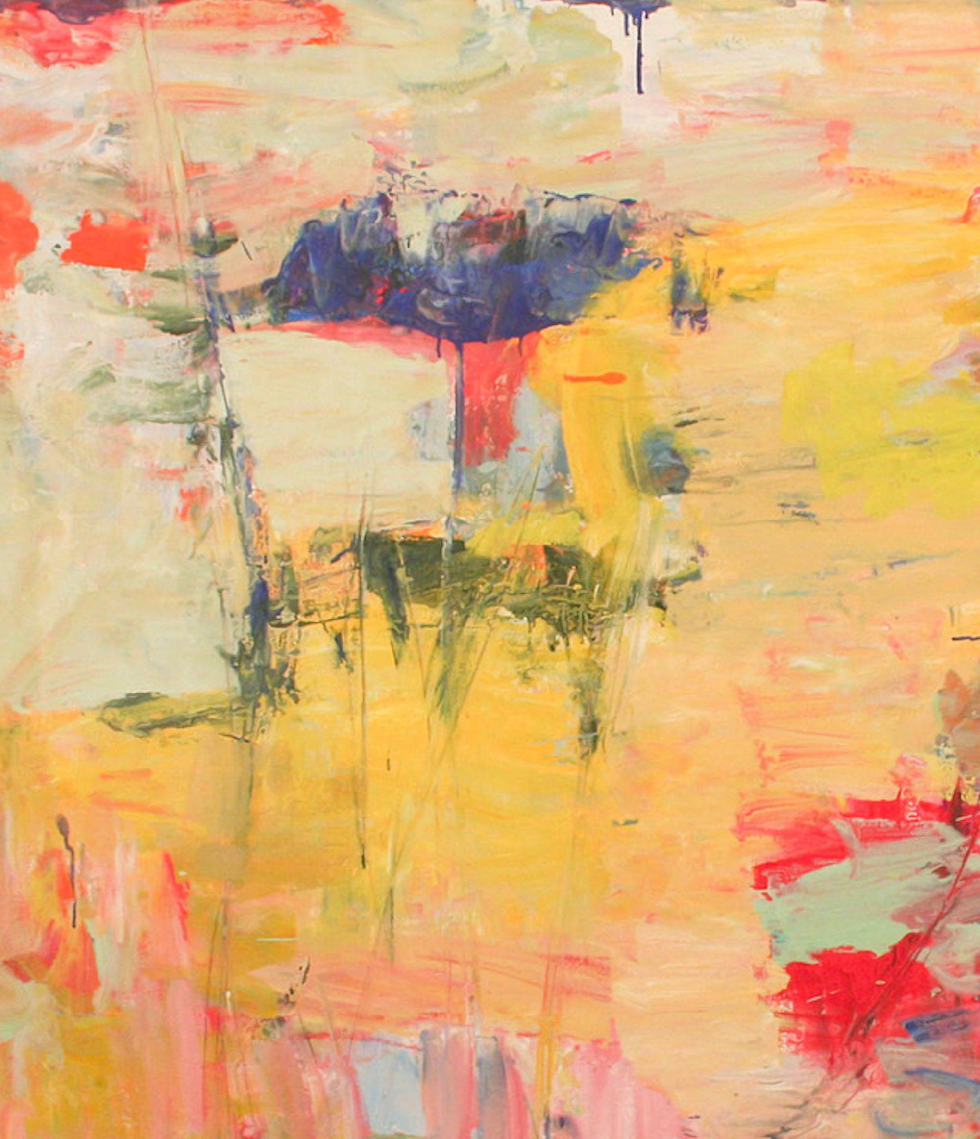 Rhapsody in Yellow - oil on canvas - abstract - Painting by Stephen Henriques