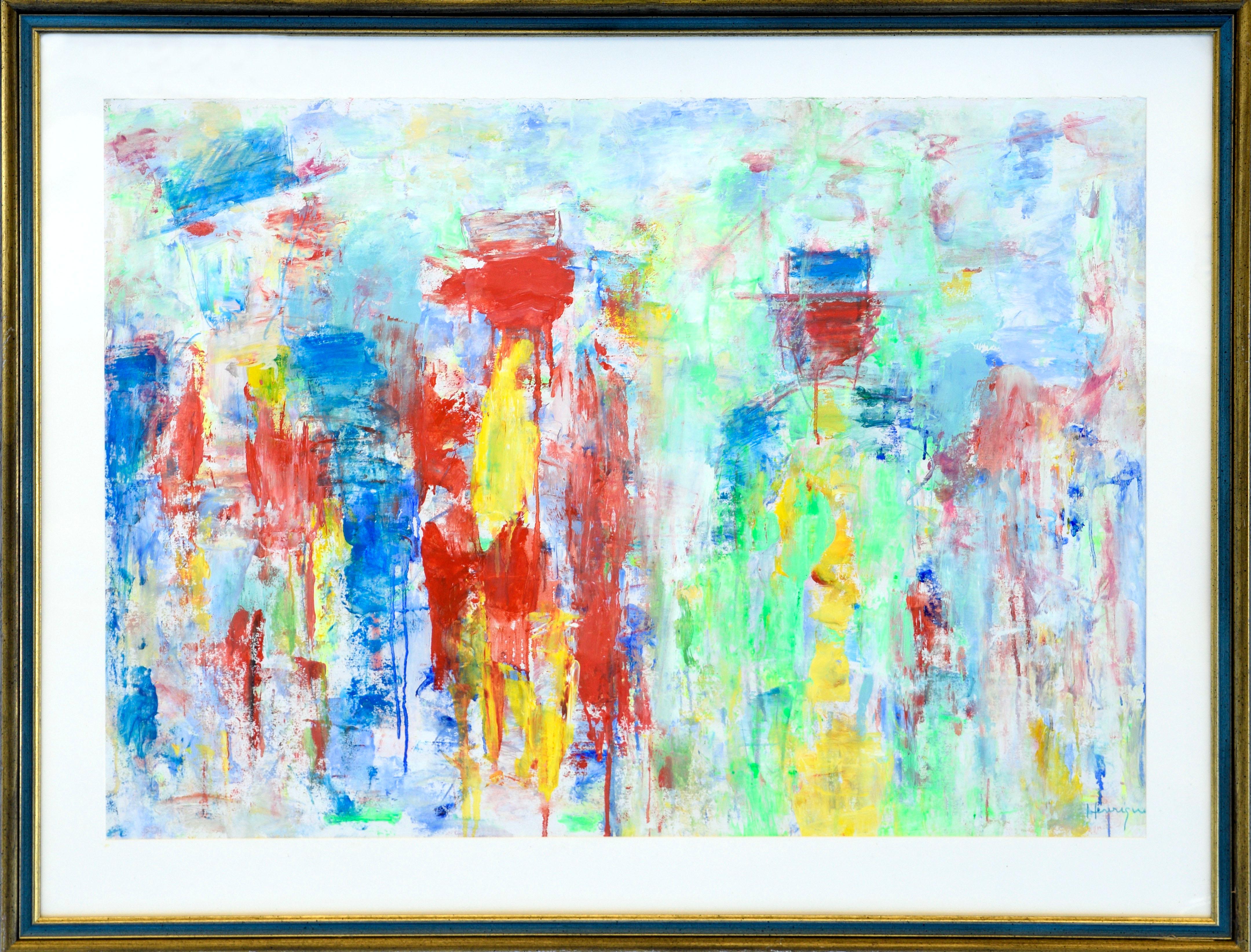 Stephen Henriques Abstract Painting - San Francisco Jazz Scene with Ornette