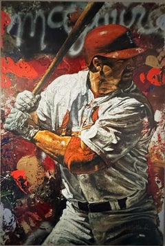 Stephen Holland “Mark McGwire” Signed Hand-Embellished Giclée, 25/100, 40" x 24"