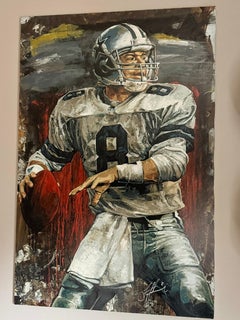 "Troy Aikman" Hand-Embellished Giclée by Stephen Holland 92/110
