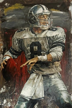 "Troy Aikman" Hand-Embellished Giclée by Stephen Holland 92/110