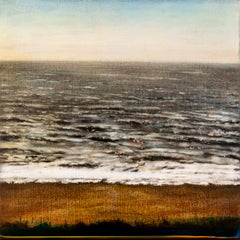 Atlantic Detail, oil and charcoal landscape painting on canvas