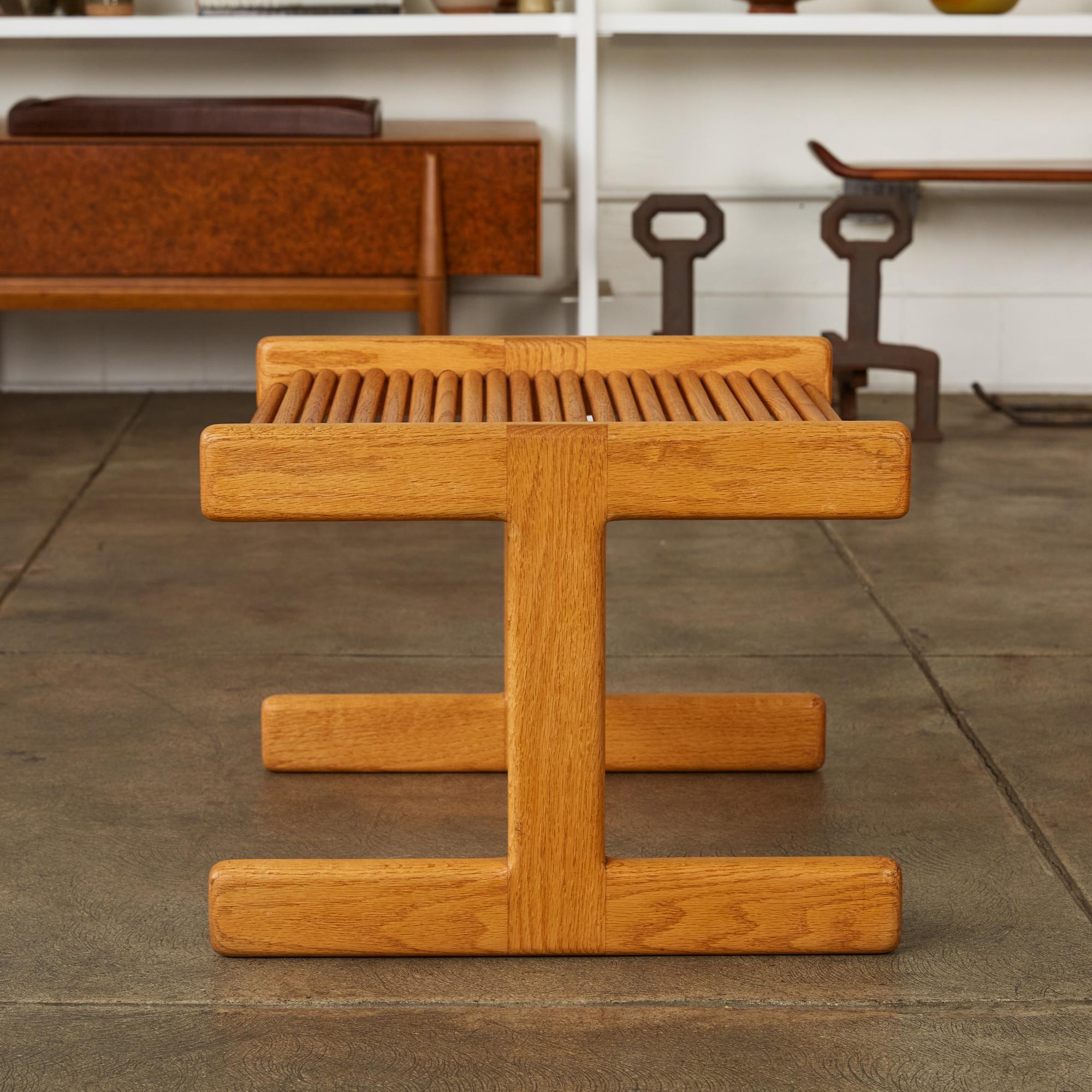 Stephen Hynson Oak Dowel Rocking Chair and Ottoman 2