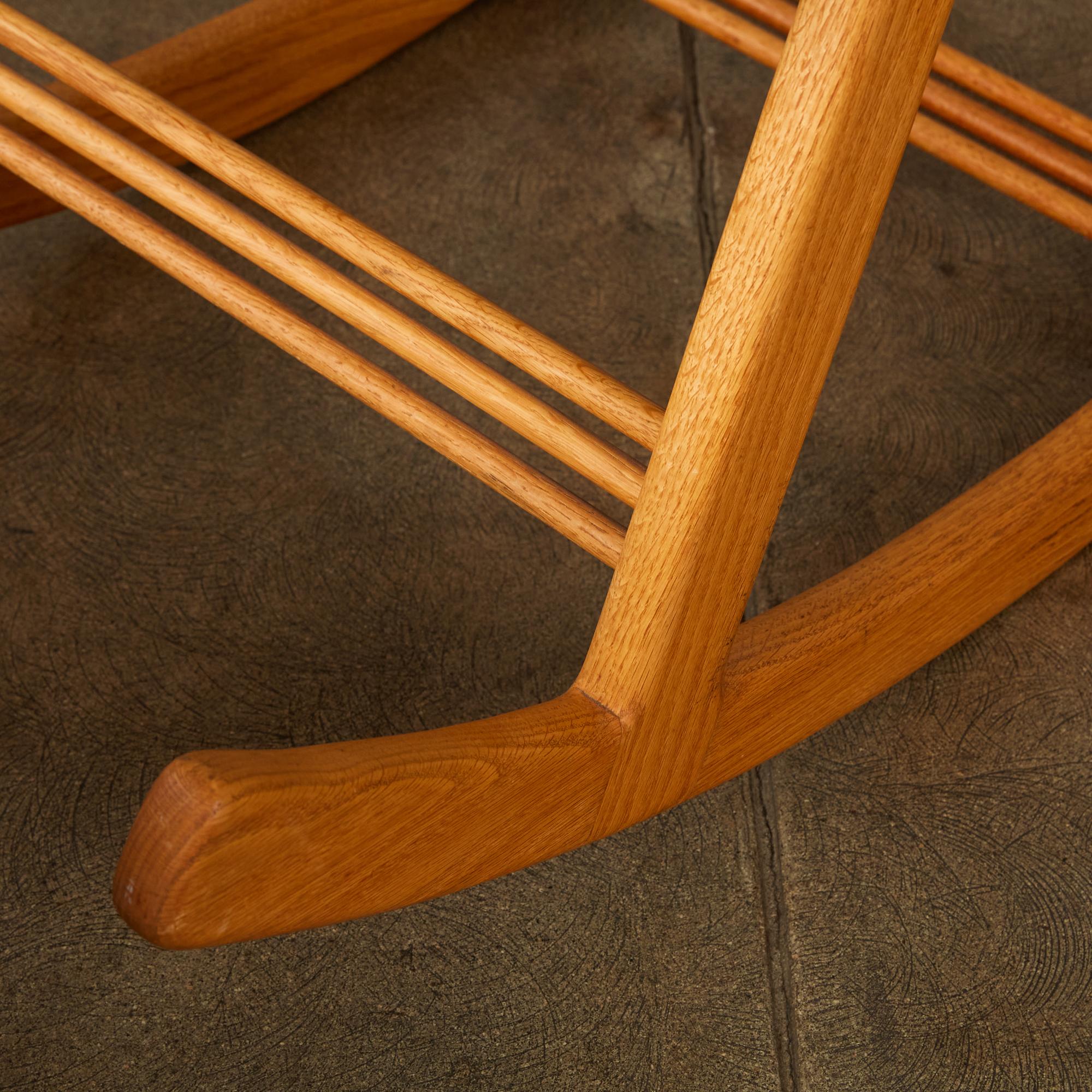 Stephen Hynson Oak Dowel Rocking Chair and Ottoman 8