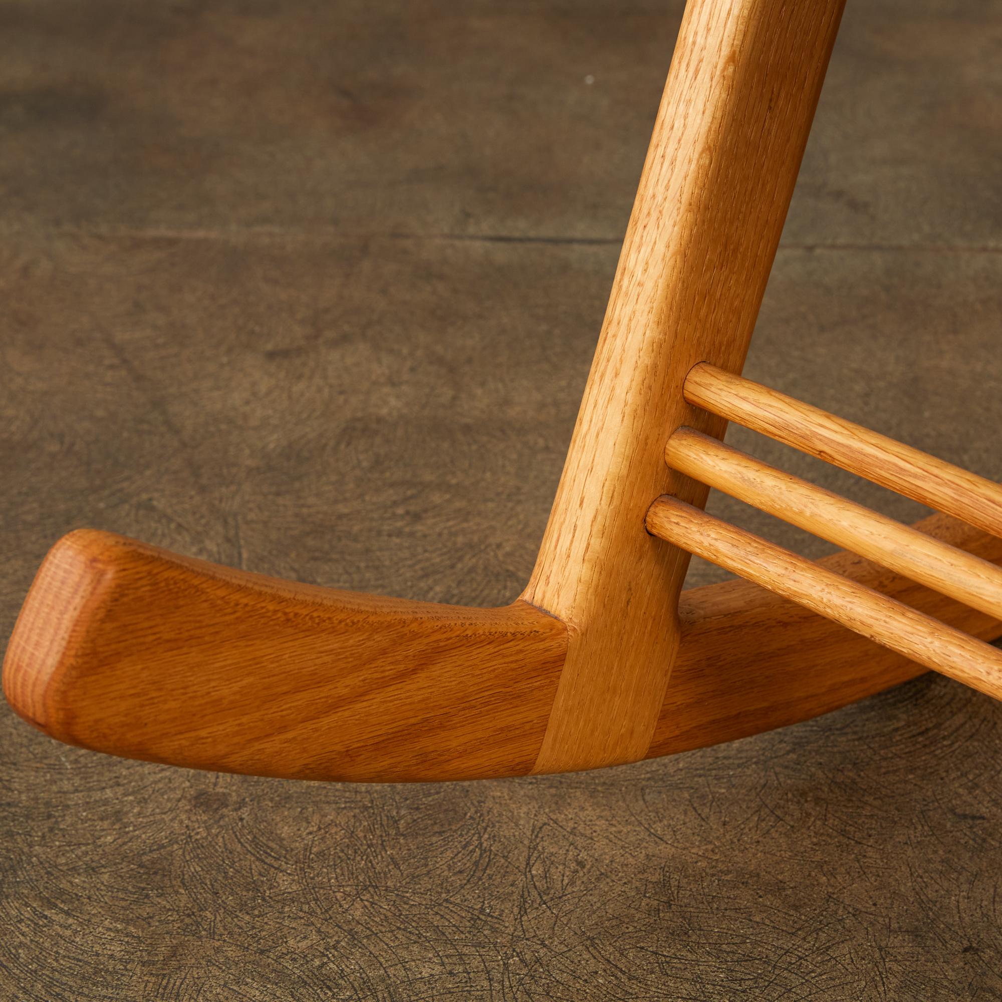 Stephen Hynson Oak Dowel Rocking Chair and Ottoman 10