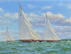 Yachts Racing Off the Coast
