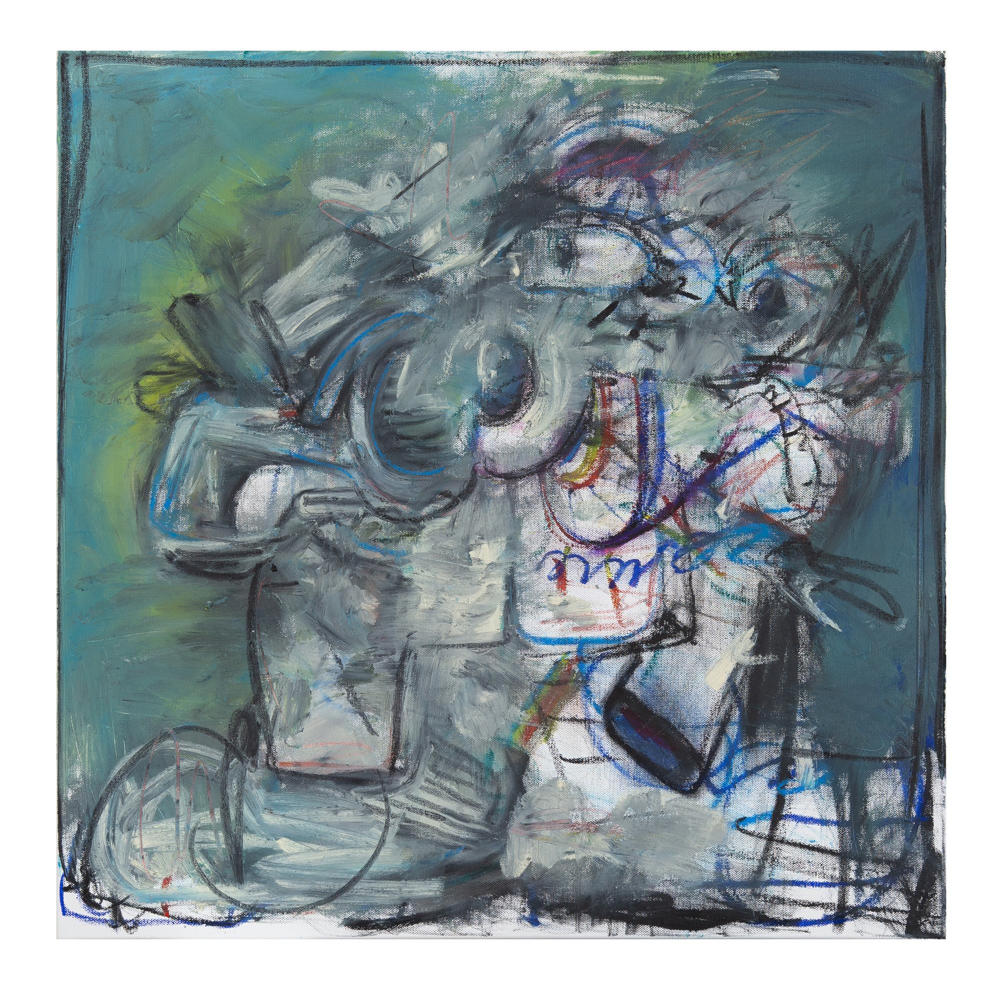Stephen Jaskulski (JAZZ) Abstract Painting - Hustle Bones