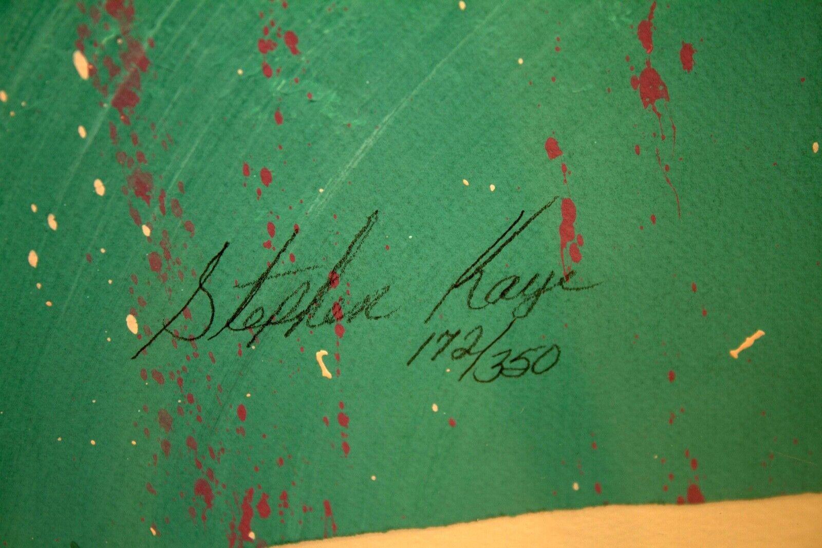 Sérigraphie contemporaine d'expressionnisme abstrait signée de Stephen Kaye 172/350 Cadre en vente 4