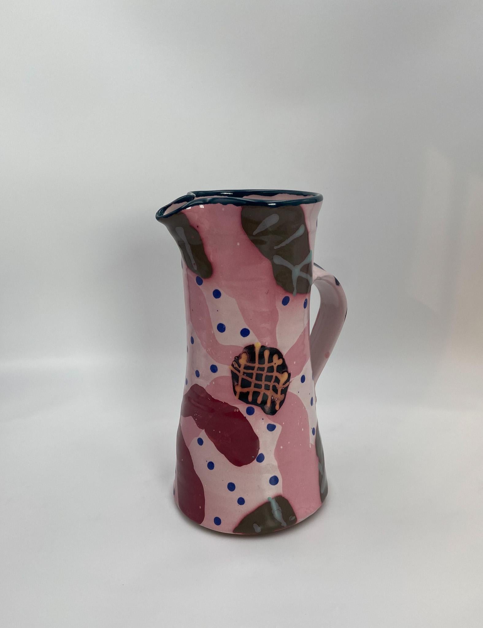 Stephen Kilborn Art Pottery Ceramic Pitcher,  United States, 1990's. 