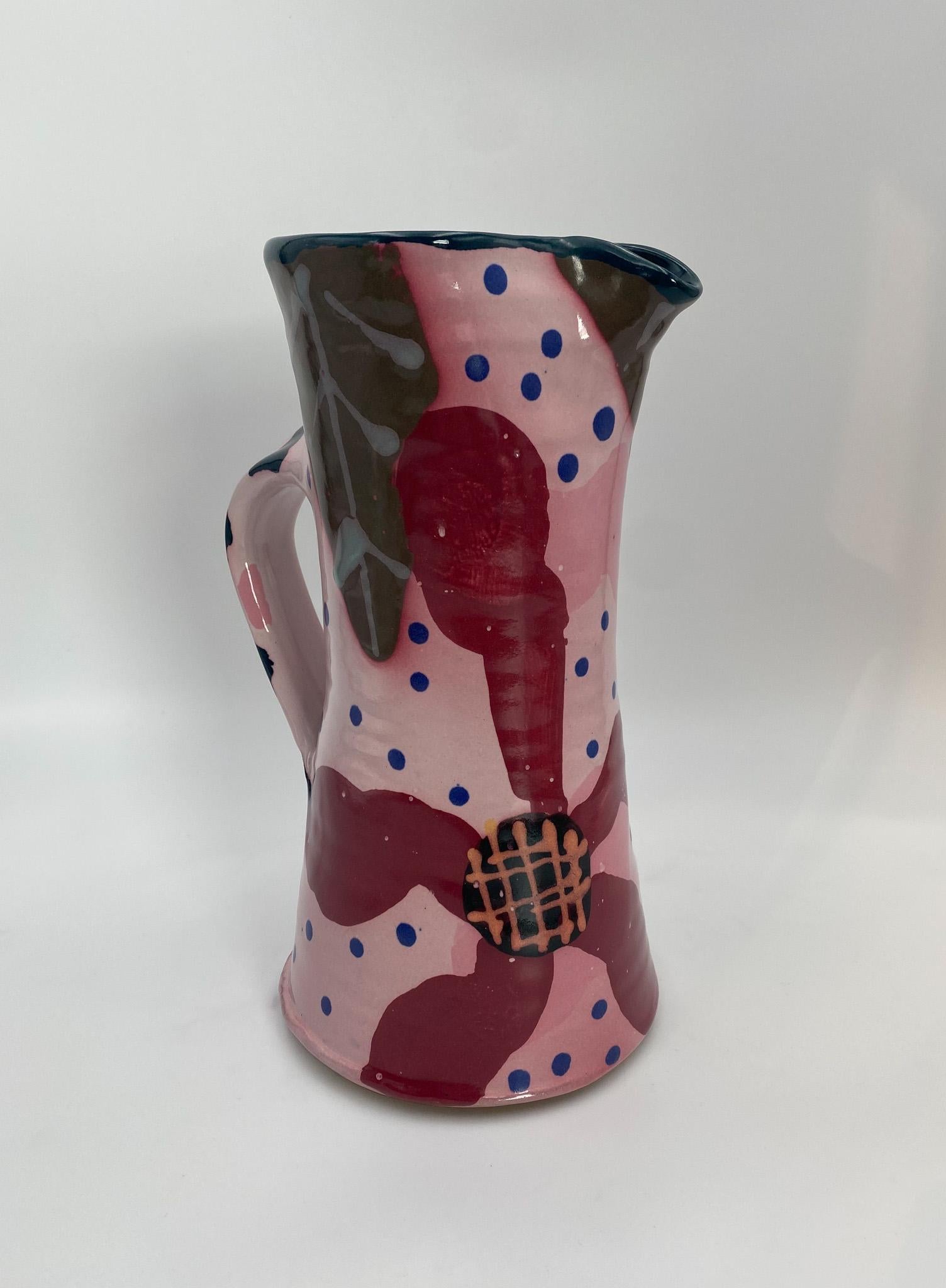 American Stephen Kilborn Art Pottery Ceramic Pitcher,  United States, 1990's  For Sale