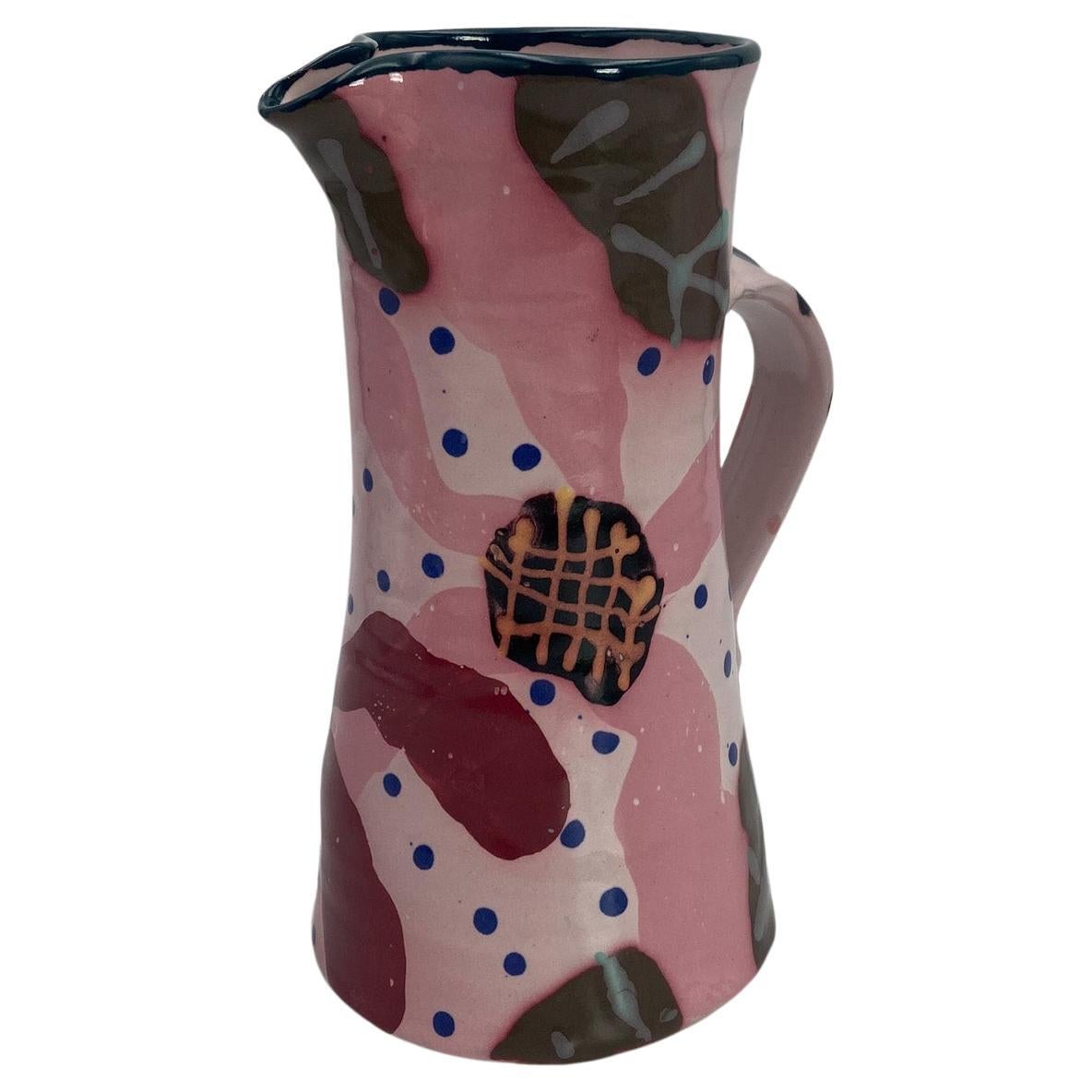 Stephen Kilborn Art Pottery Ceramic Pitcher,  United States, 1990's  For Sale