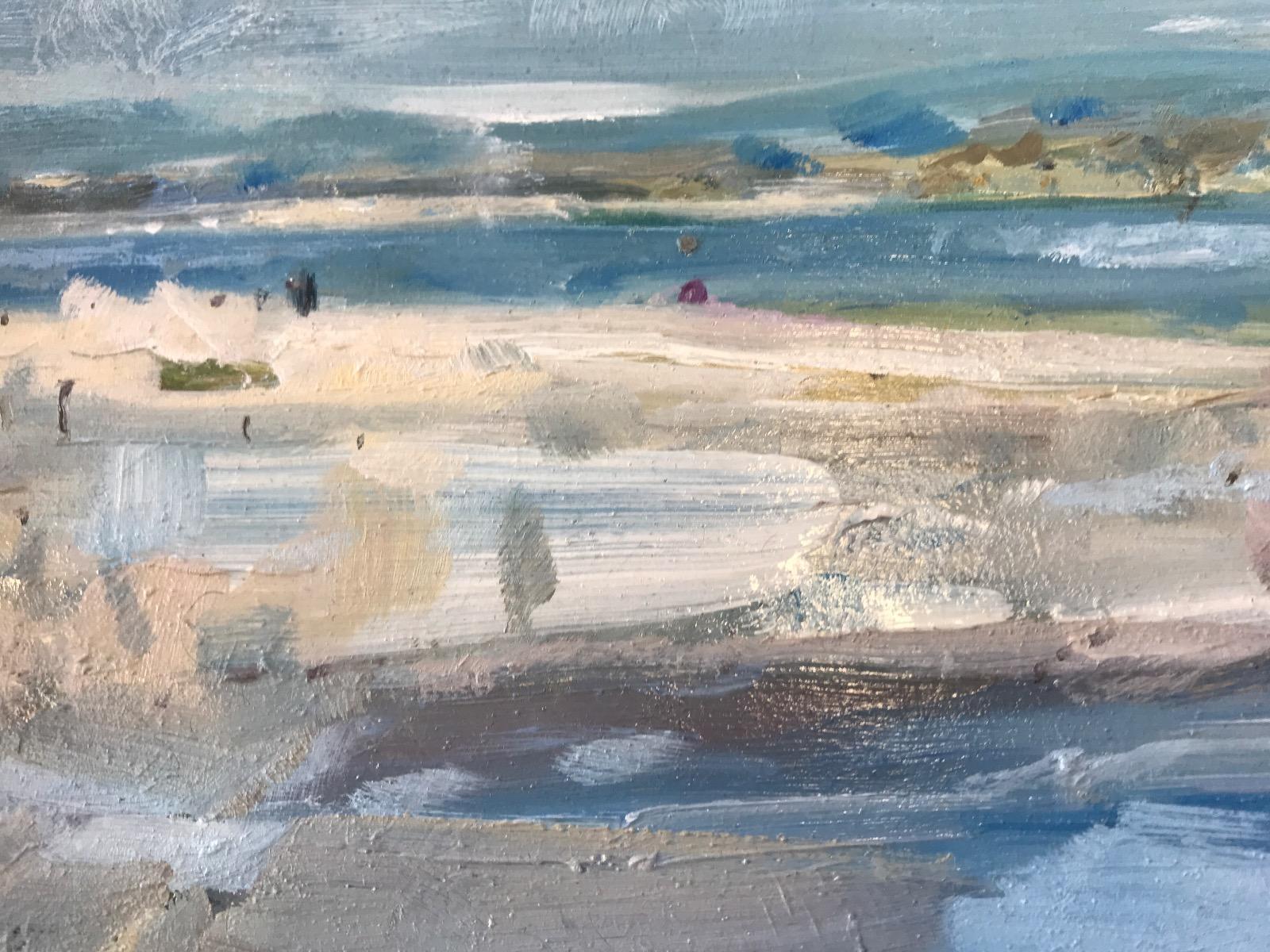 East Head, Windy Day - Painting by Stephen Kinder