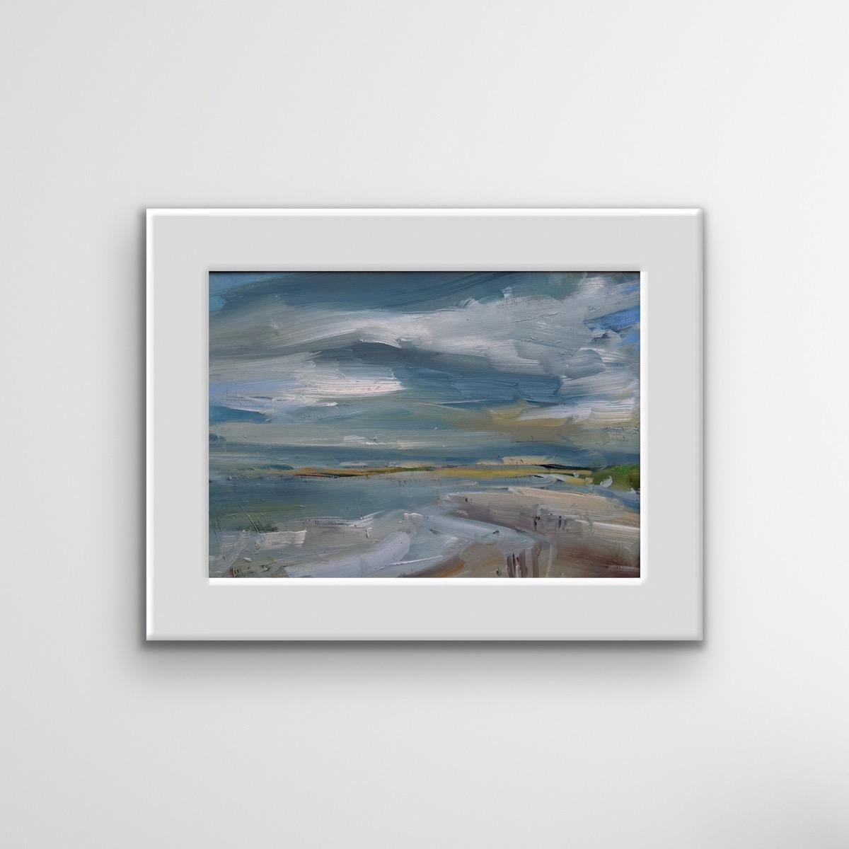 Ebbing Tide, Abstract Seascape, Original Landscape Painting, Framed Artwork For Sale 2