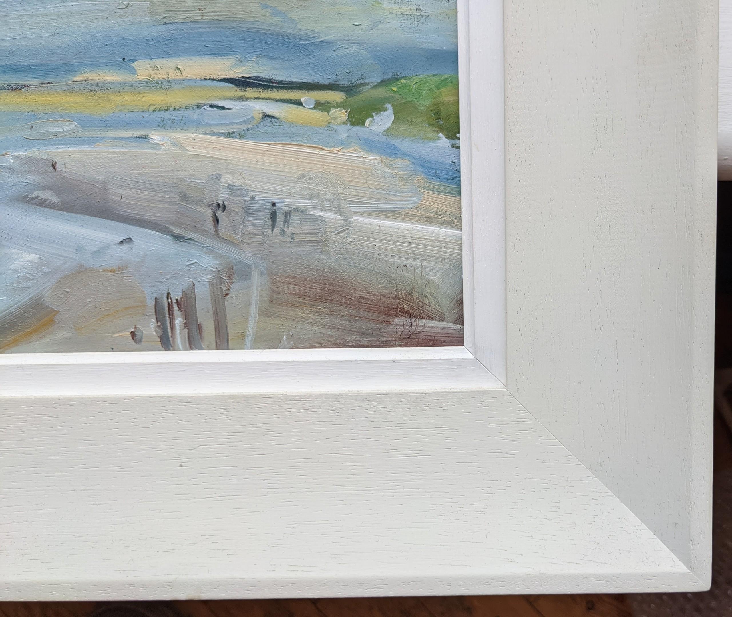 Ebbing Tide, Abstract Seascape, Original Landscape Painting, Framed Artwork For Sale 3
