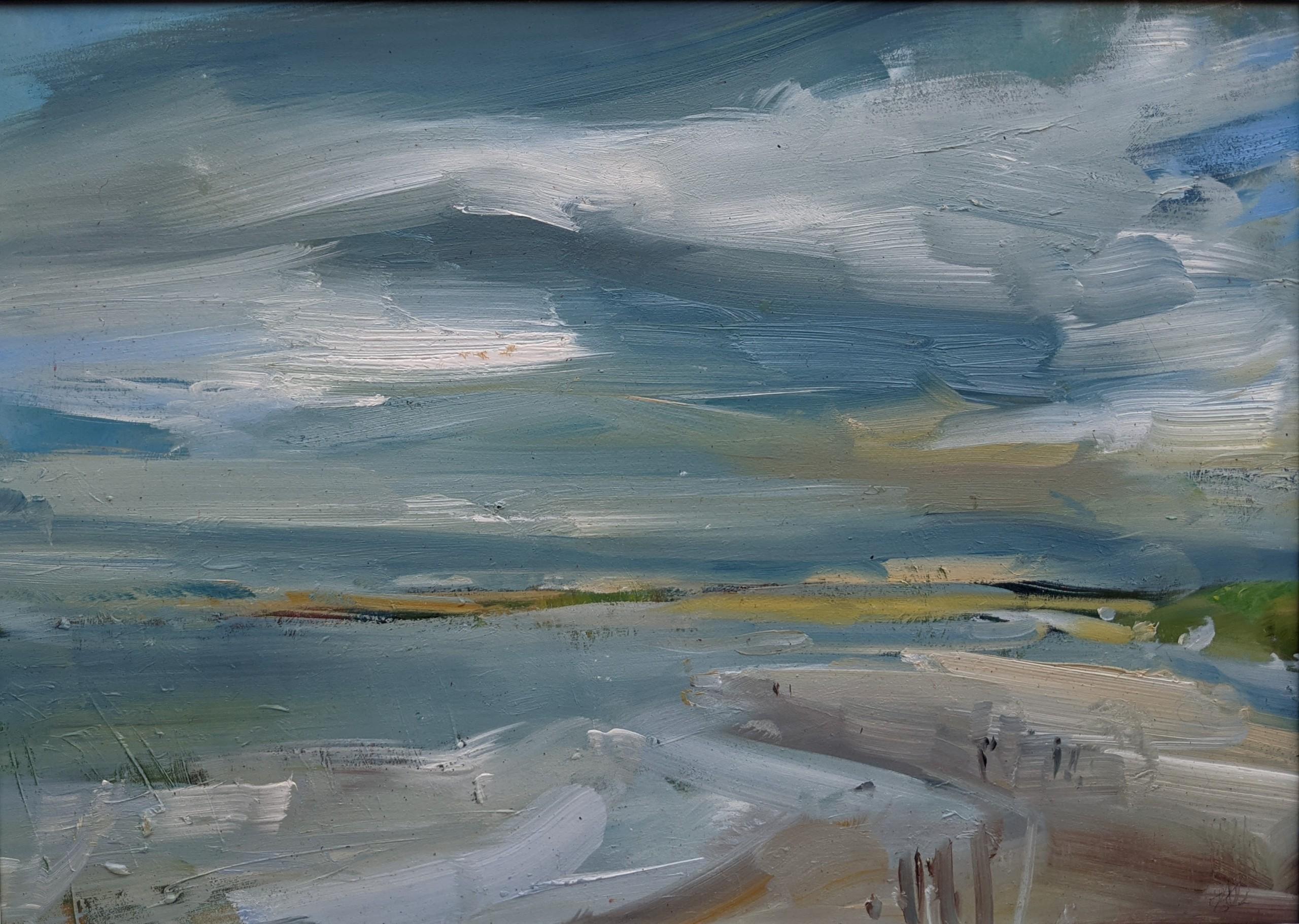Ebbing Tide, Abstract Seascape, Original Landscape Painting, Framed Artwork For Sale 5