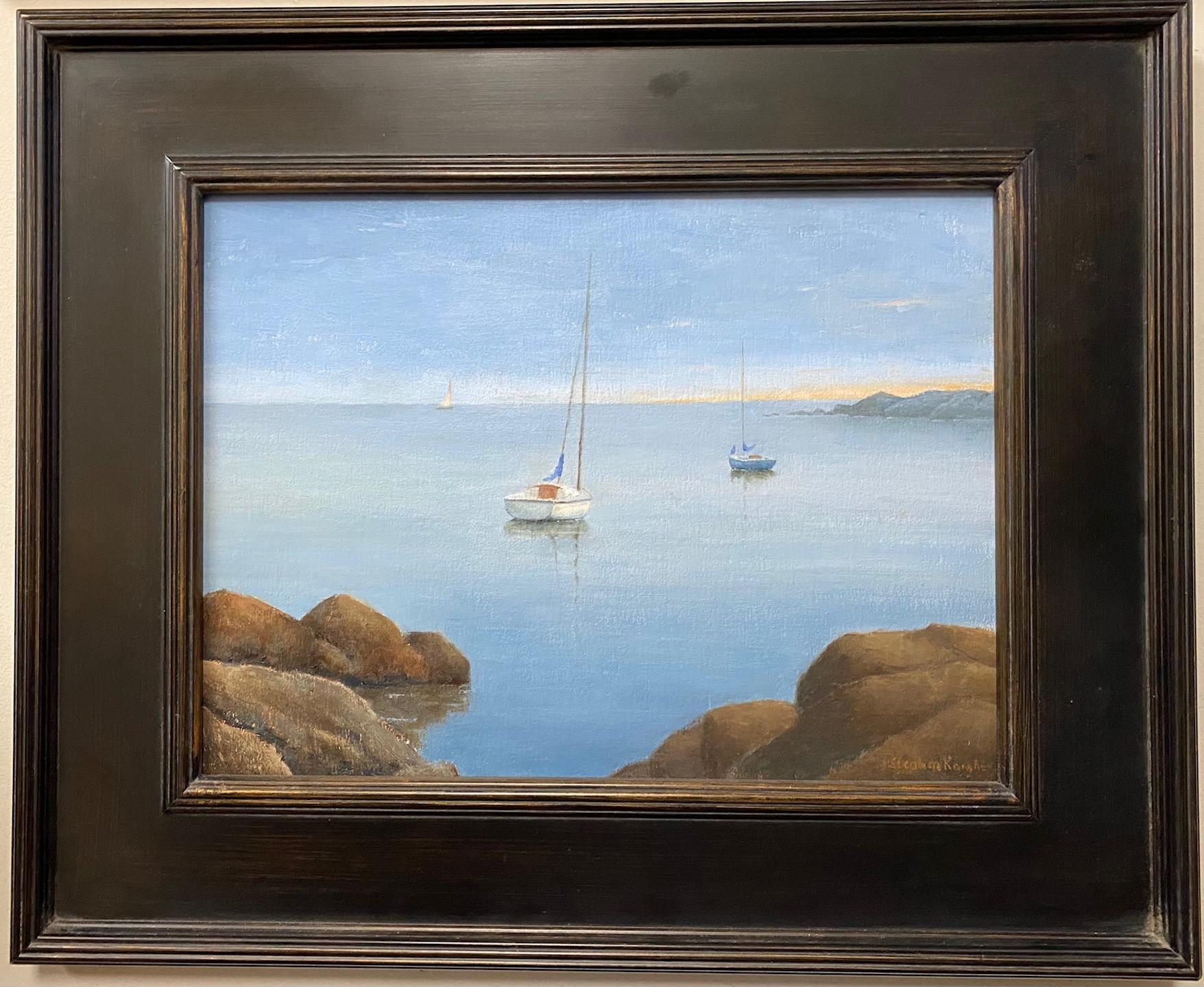 Stephen Knight Landscape Painting - Morning Calm, original impressionist marine landscape