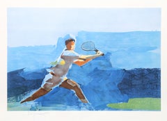 Tennis, Expressionist Lithograph by Stephen Kuzma