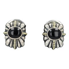 Ohrringe aus Sterlingsilber von Stephen Lagos mit Onyxperlen und Goldperlen