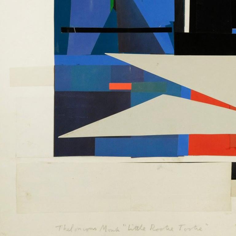 Thelonius Monk- Little Rootie Tootie
Collage, 1989
Signed and dated lower right: 