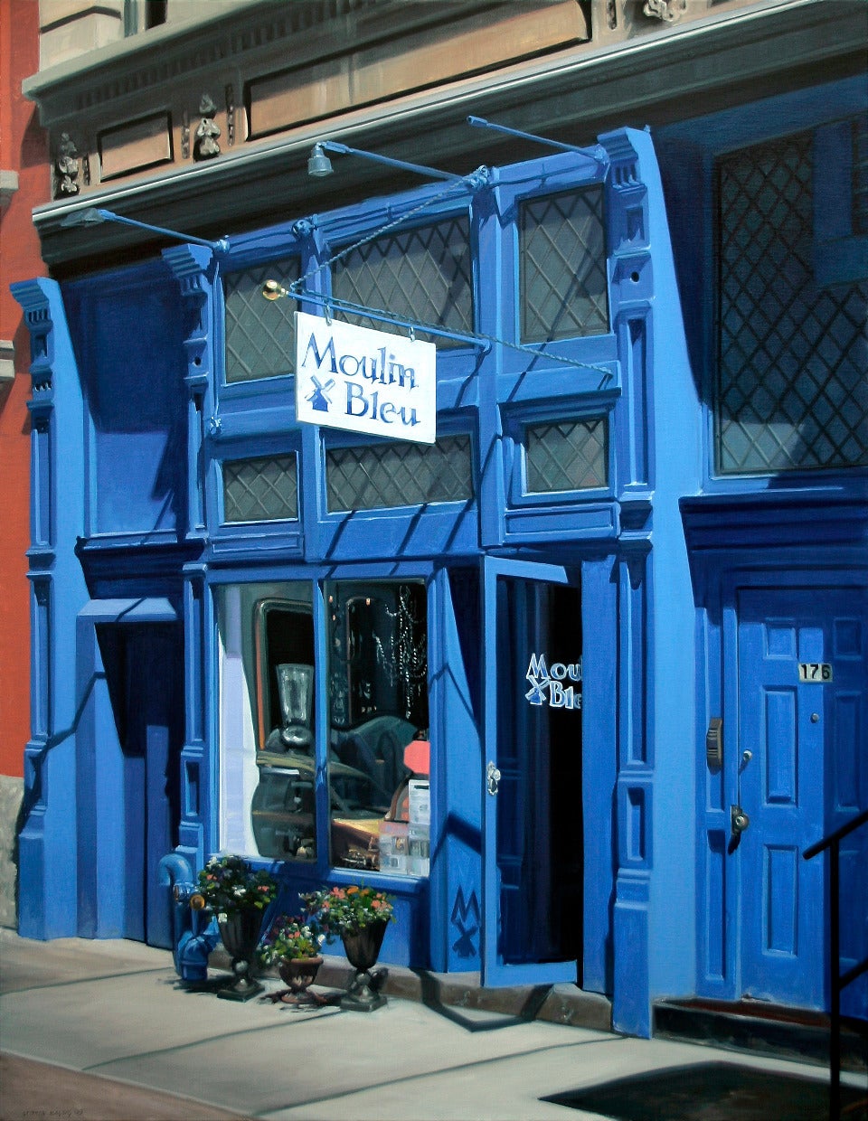 Moulin Bleu (impresión de mayor tamaño sin enmarcar) - Print de Stephen Magsig