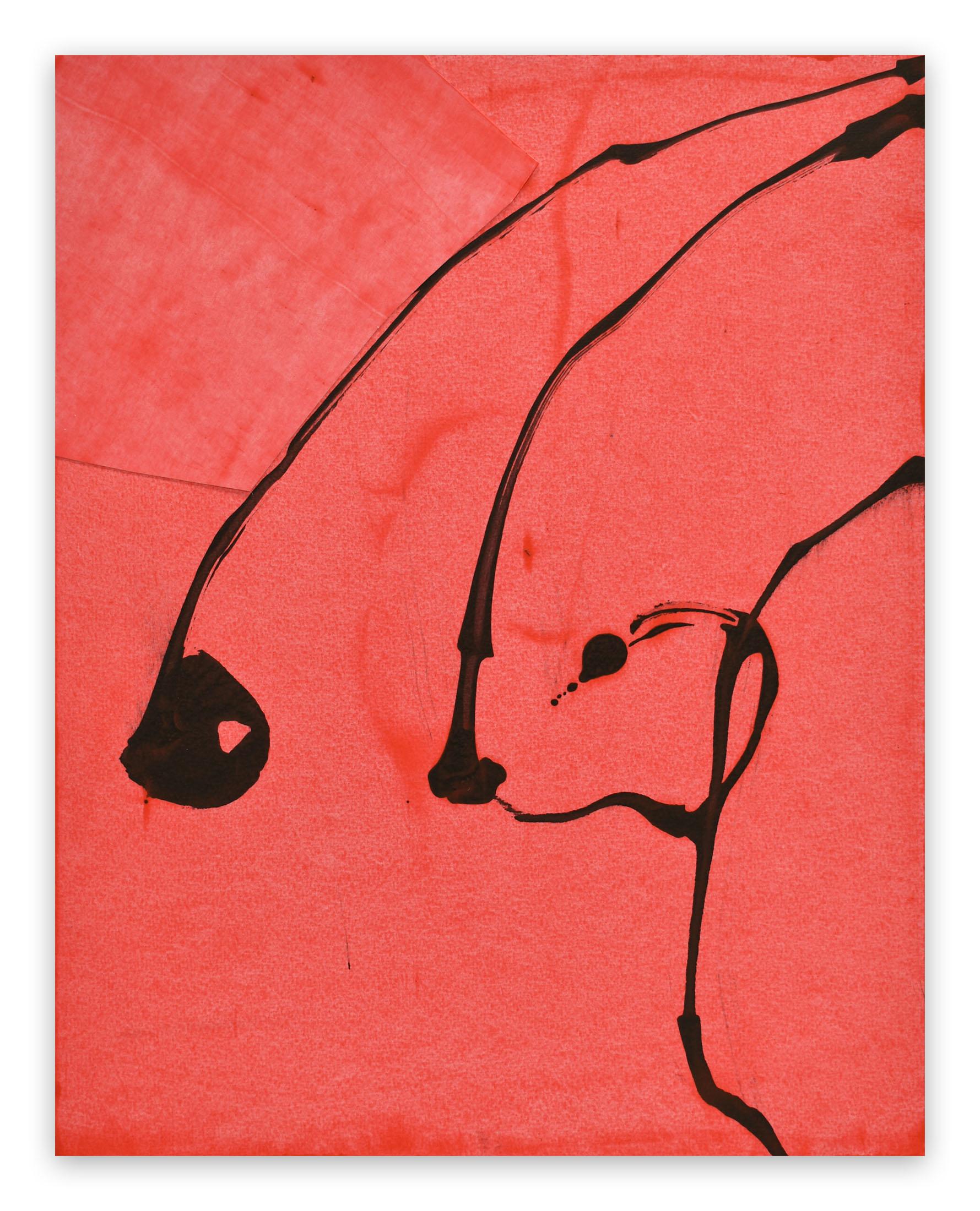Stephen Maine Abstract Painting - Frankly Scarlet 53 (Abstract painting)