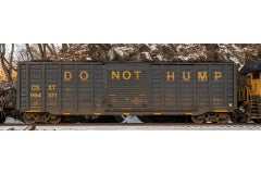 "Boxcar CSXT 994 371" Contemporary Freight Train photograph, do not hump text