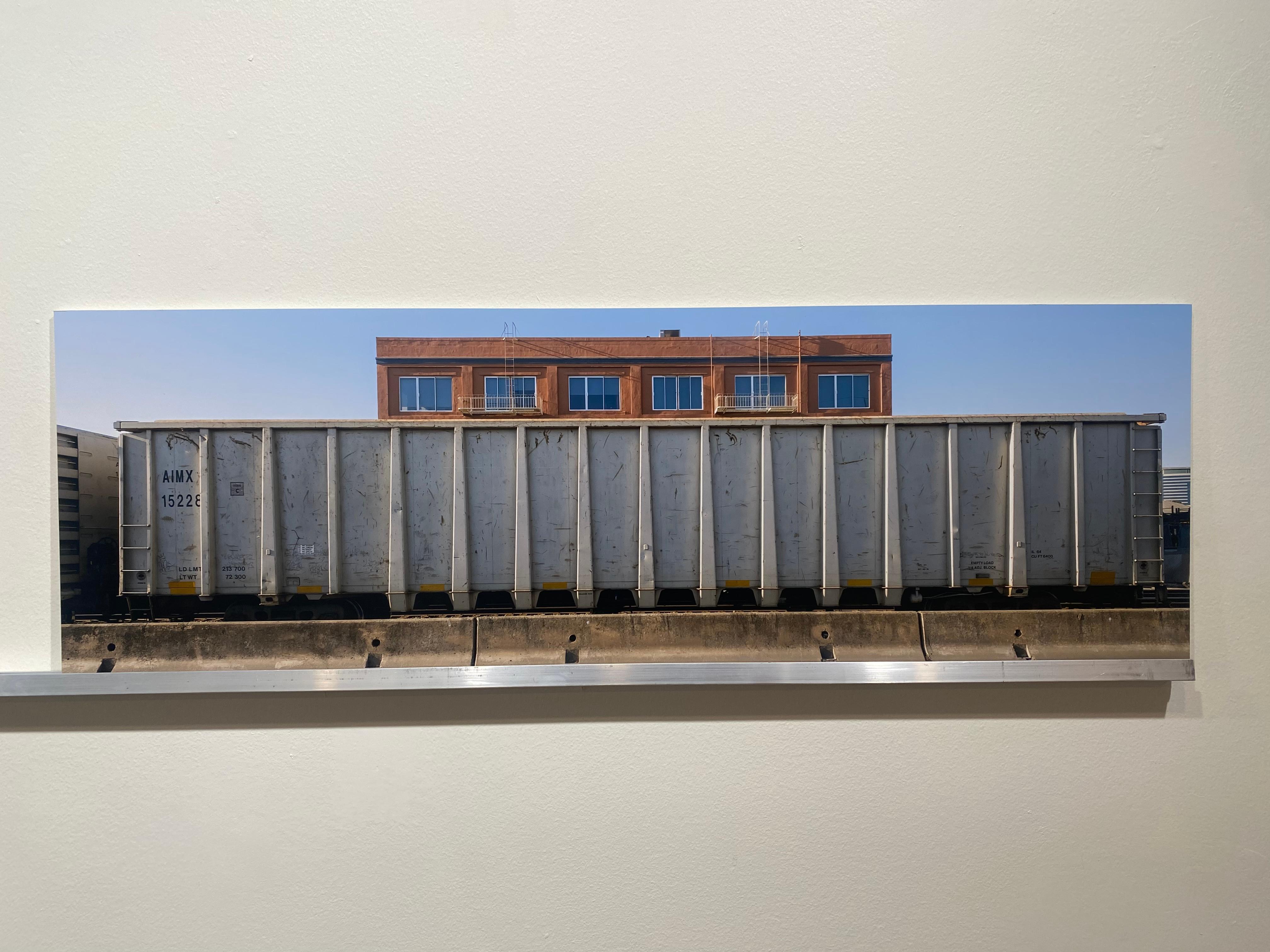 Passing Freight, Color Photograph, Triptych Installation- railroad train cars For Sale 5