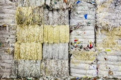 "Printer's Mix III" Geometric Abstract Large Scale Photograph of Recycled Paper 