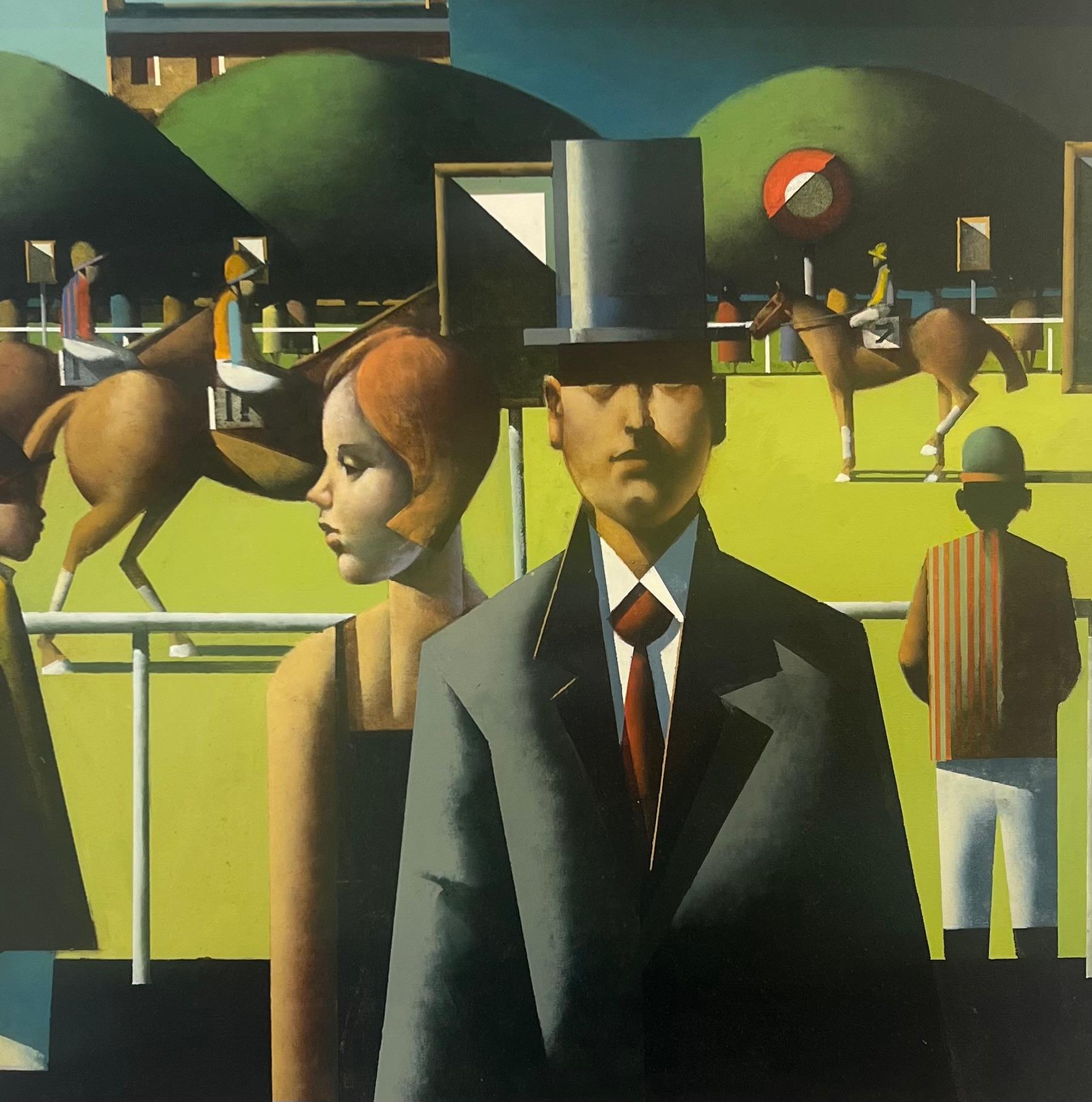 Stephen Mangan Abstract Painting - At the Races