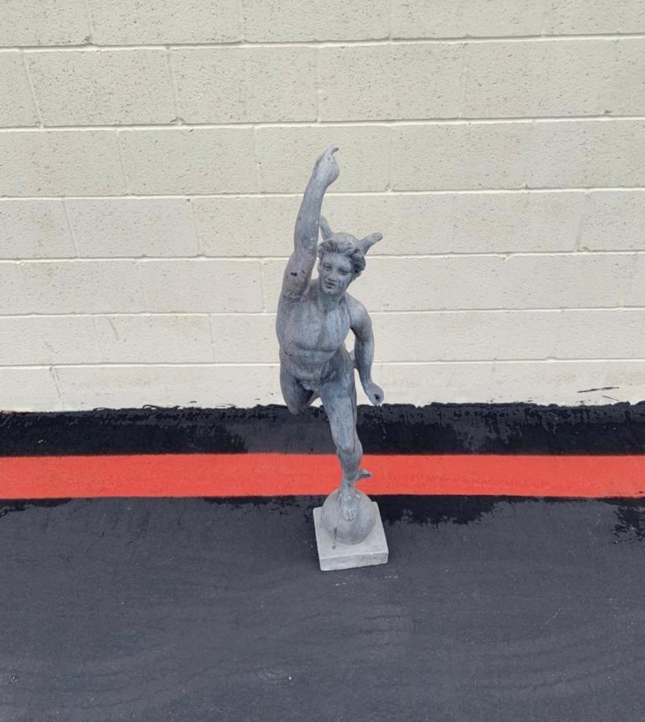 Unknown Stephen Markham Contemporary English Lead Hermes/ Mercury Statue