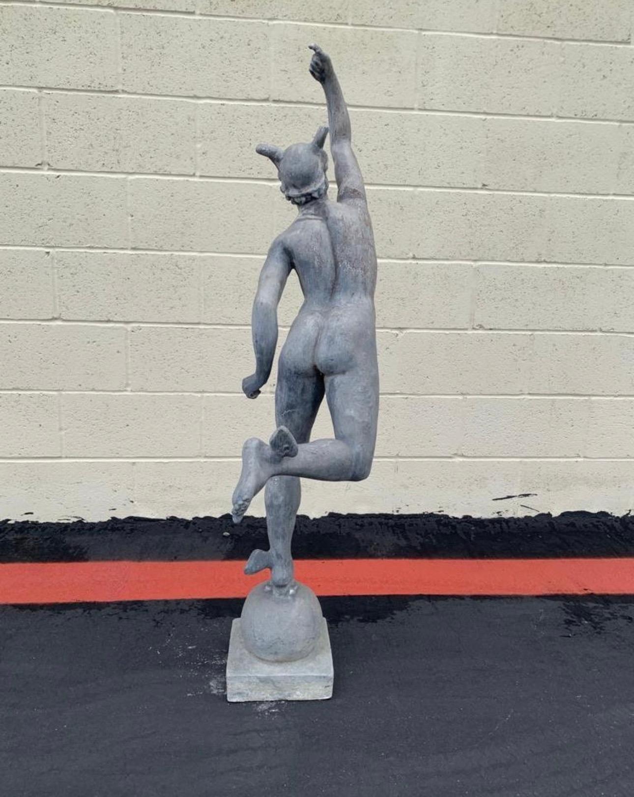 Stephen Markham Contemporary English Lead Hermes/ Mercury Statue For Sale 1