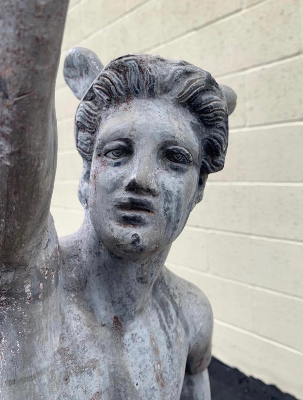 Stephen Markham Contemporary English Lead Hermes/ Mercury Statue For Sale 2