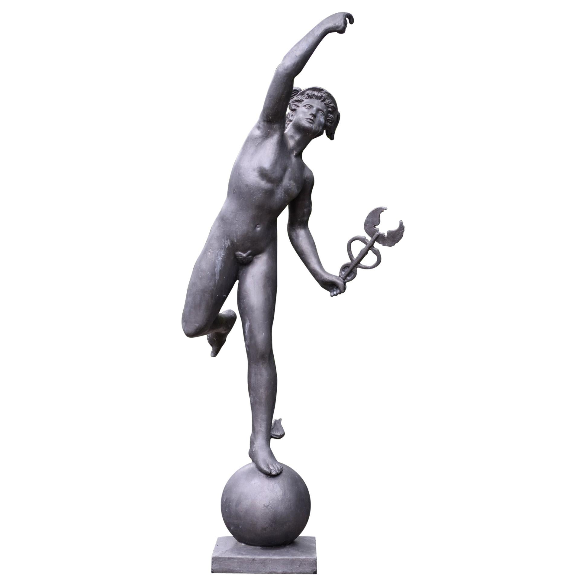 Stephen Markham Contemporary English Lead Hermes/ Mercury Statue
