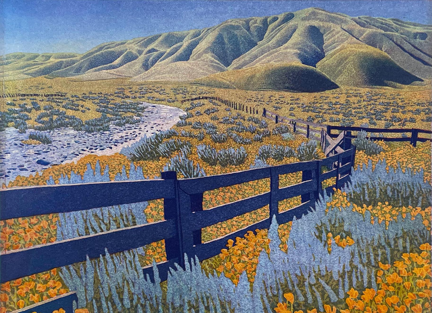 Stephen McMillan Landscape Print - Fencelines