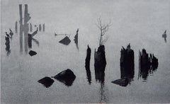 Haiku, a foggy water front scene by Stephen McMillan