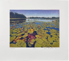 Lily Pads, Contemporary etching by Stephen McMillan, Signed Edition
