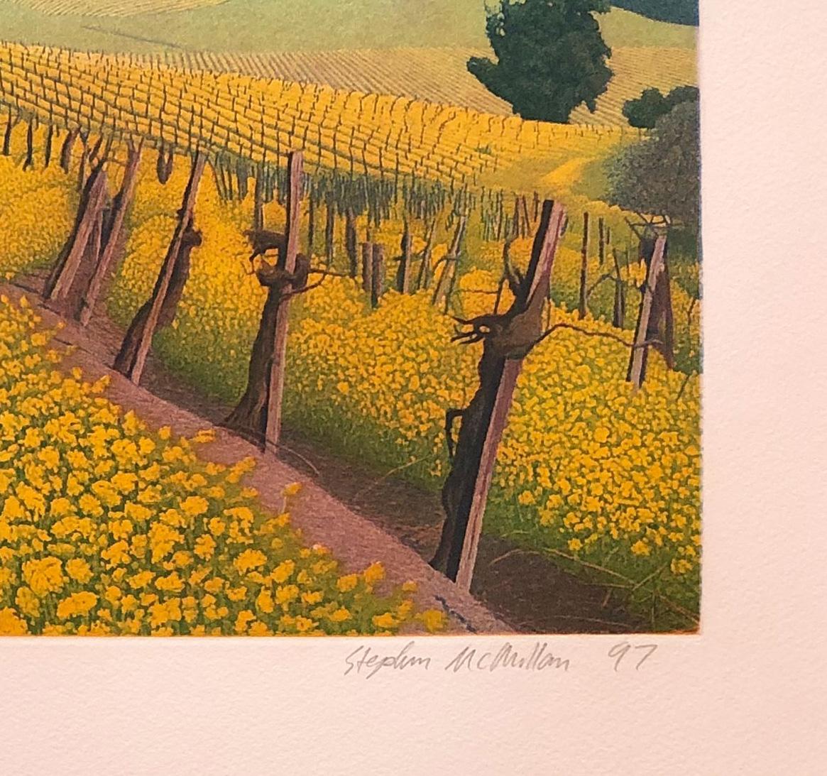Mustard Flowers - Contemporary Print by Stephen McMillan