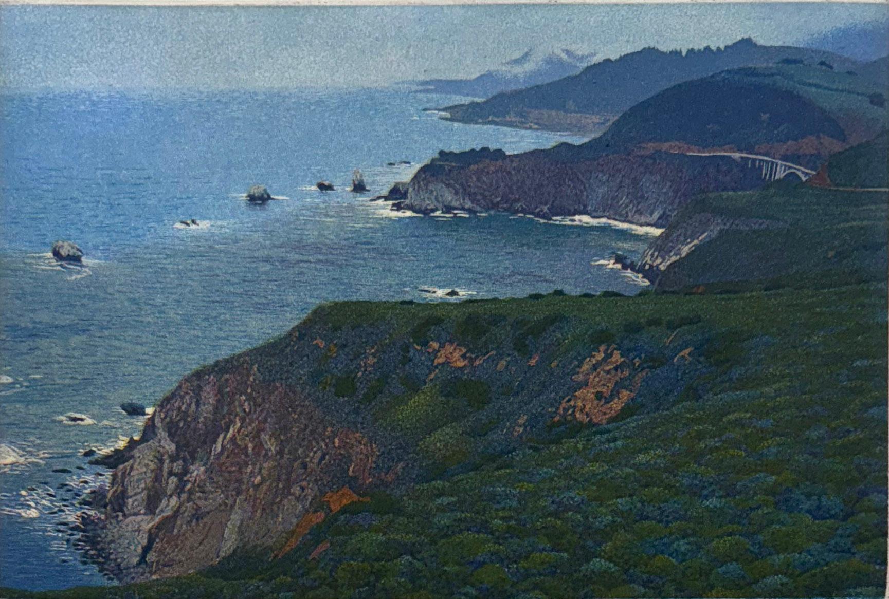 Stephen McMillan Landscape Print - Pacific Coast Highway Etching, Contemporary Landscape, Signed, 2018