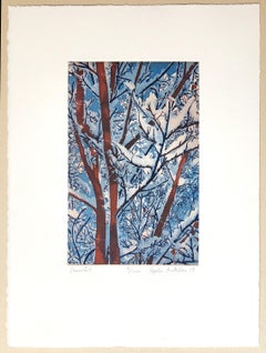 Snowfall Etching and Aquatint Print, Signed, Edition of 200, 9x6 in