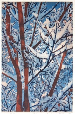 Snowfall Etching and Aquatint Print, Signed, Edition of 200, 9x6 in