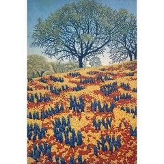 Stampa all’acquaforte “Fiori selvatici”, Paesaggio contemporaneo, Firmata, 2010-
