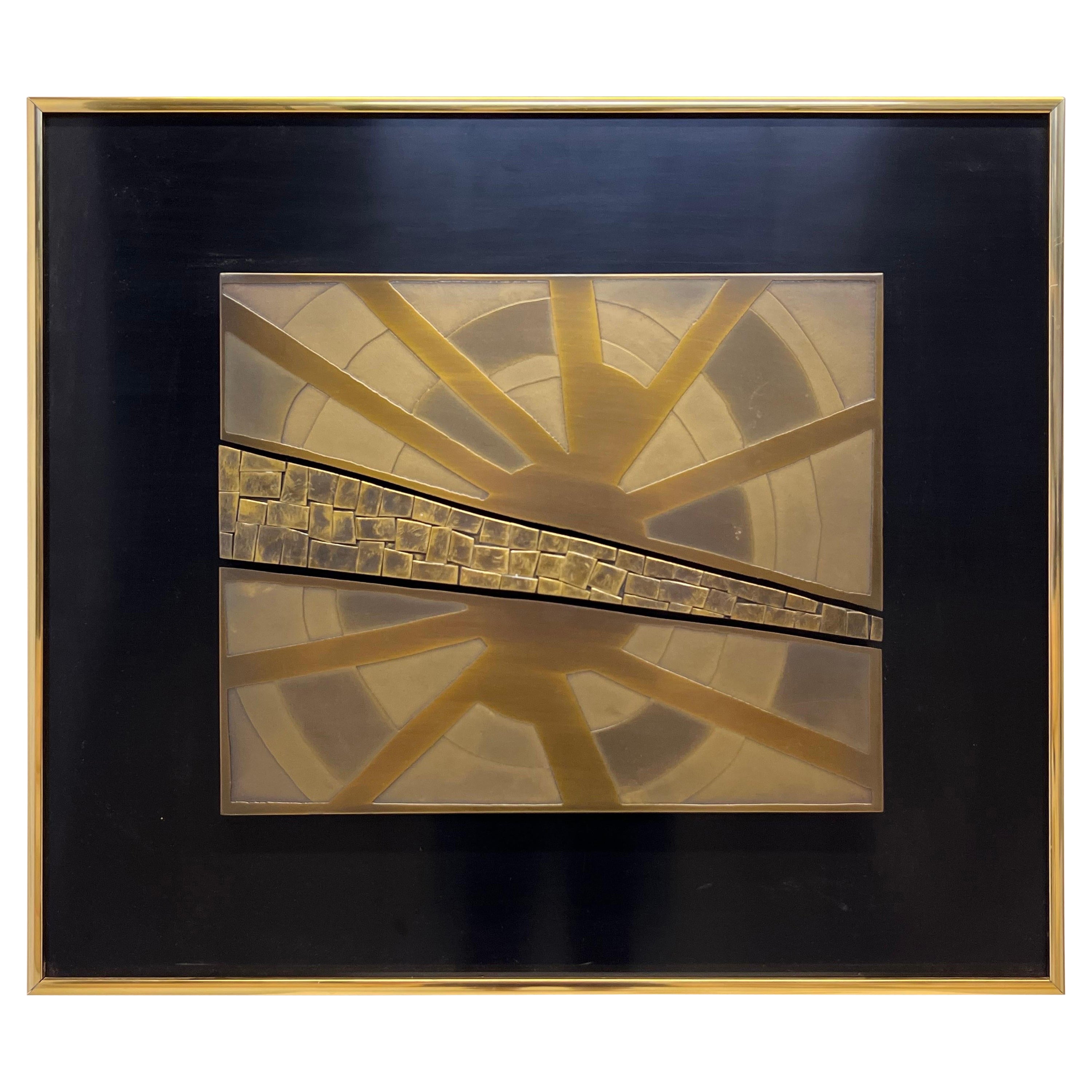 Stephen Michael Levinson Arte da parete in bronzo scolpito, Vintage, anni '70