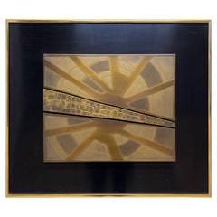 Stephen Michael Levinson Sculpted Bronze Wall Art, Vintage, 1970s