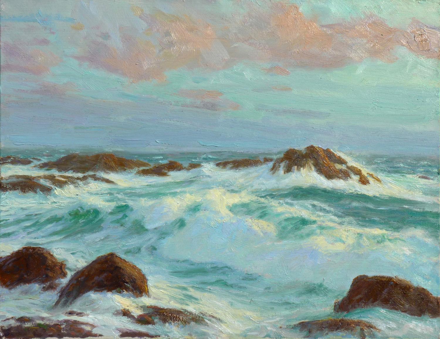 Landscape Painting Stephen Mirich - Changing Seasons ; White Point, San Pedro