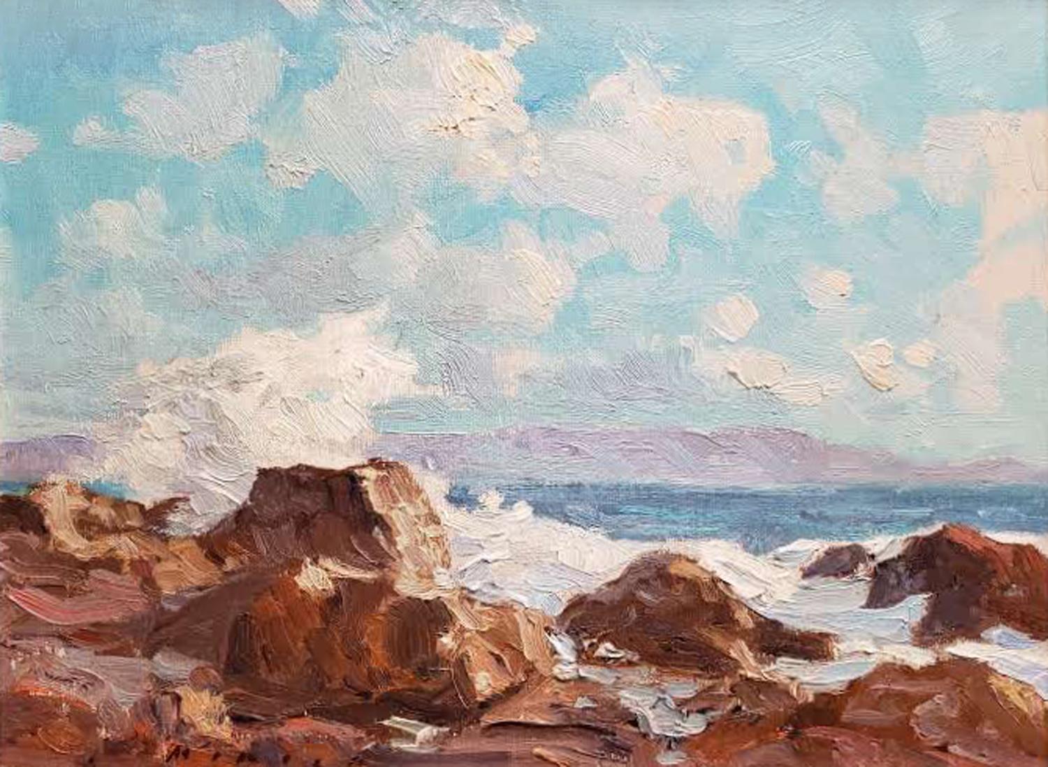 Summer Afternoon, Inspiration Point - Painting by Stephen Mirich
