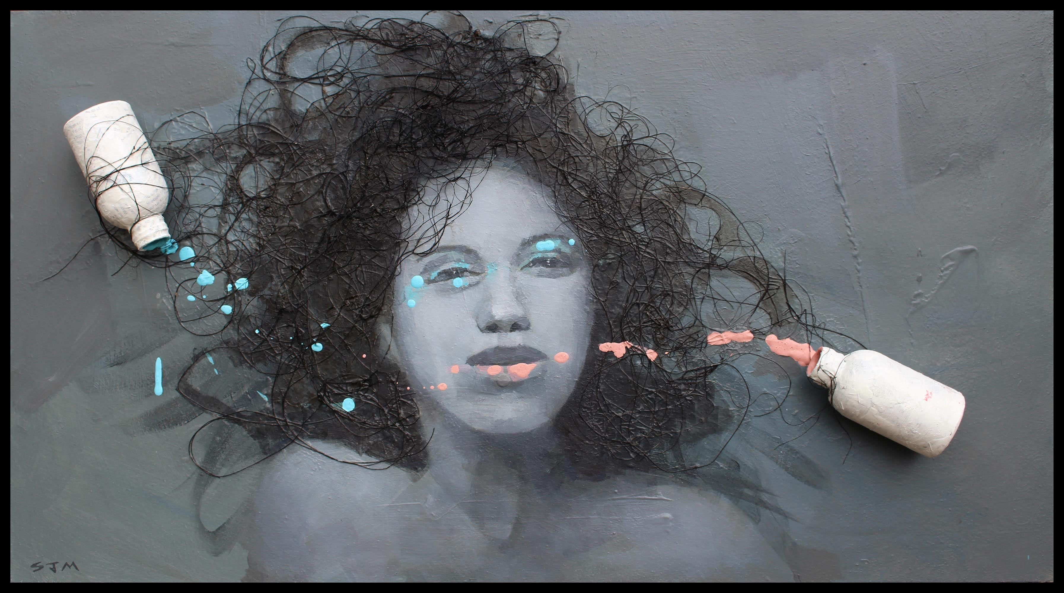 Tangled, Mixed Media auf MDF-Paneel (Moderne), Mixed Media Art, von Stephen Mitchell
