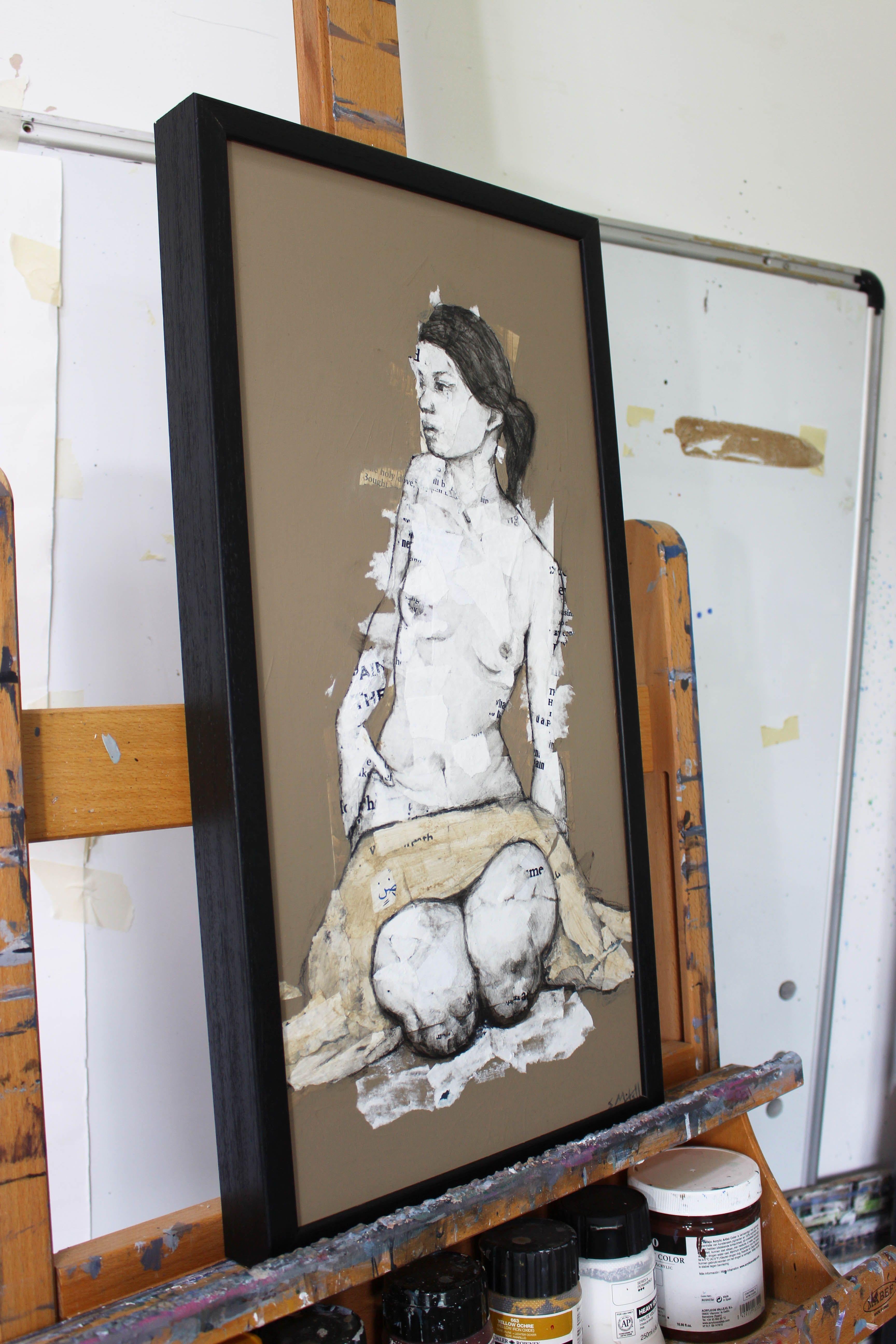 Torn, Mixed Media on MDF Panel For Sale 1